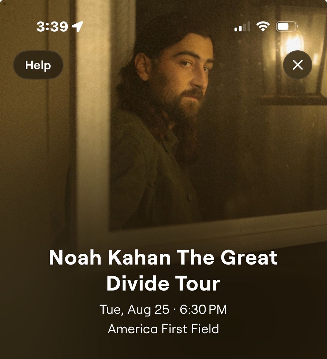 2 Noah Kahan: The Great Divide Tour Tickets - Aug 25, 6:30 PM @ America First Field, Sandy UT. $375 each (750 total)