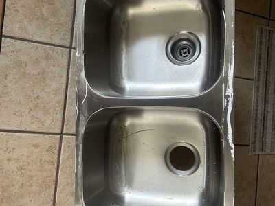 Stainless Steel Double Basin Kitchen Sink with Drains