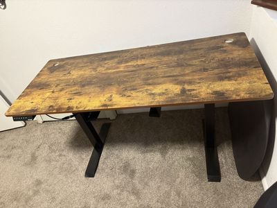 55"x24" Adjustable Height Electric Standing Desk w/ Storage Drawer - Sit-Stand Home Office Desk