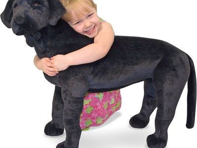 Melissa & Doug Giant Black Lab - Lifelike Stuffed Animal Dog (over 2 feet tall)