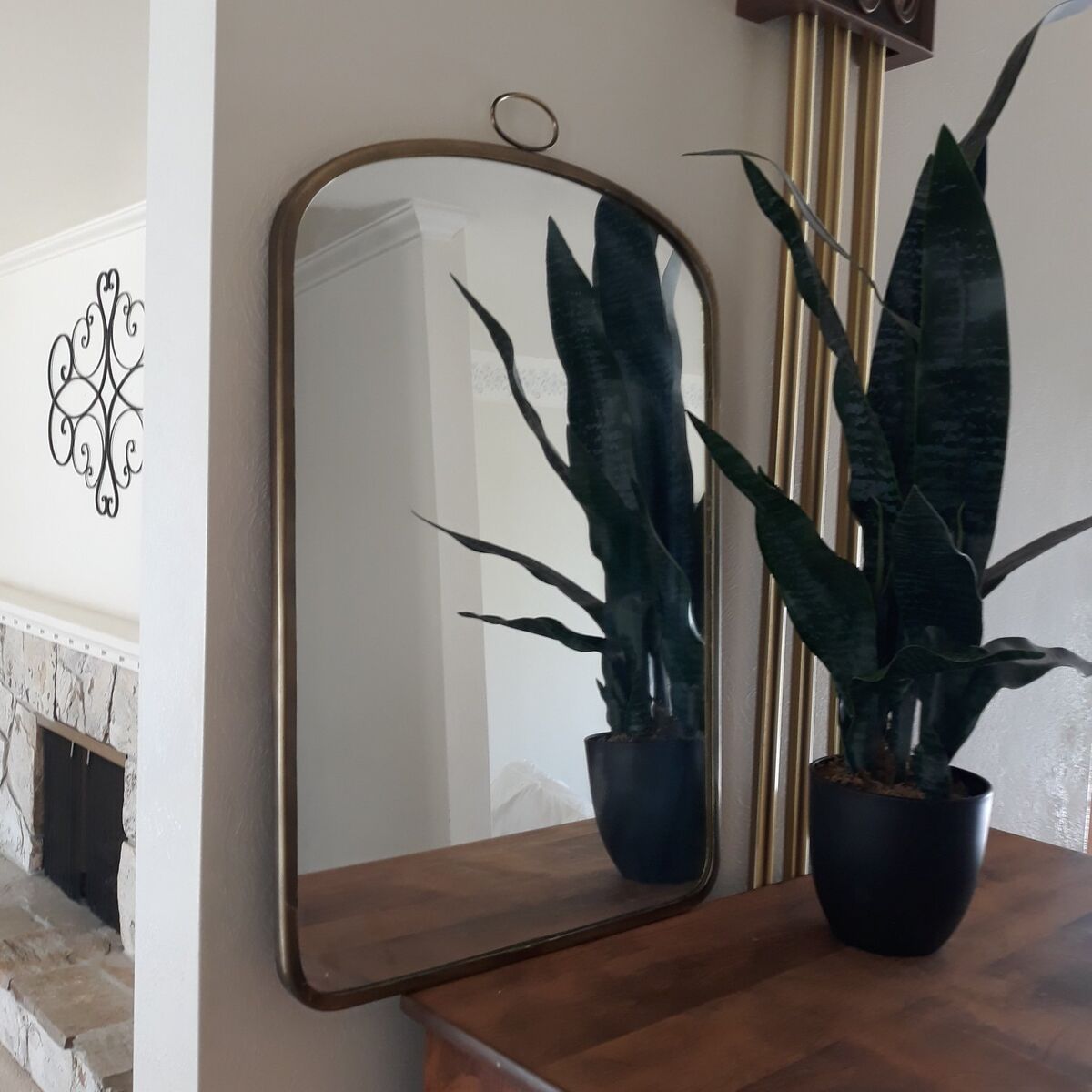 18"x26" Decorative Wall Mirror with Magnolia