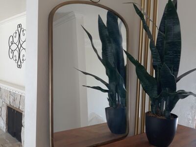 18"x26" Decorative Wall Mirror with Magnolia