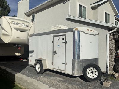 6 x 12 Haulmark Enclosed Cargo Trailer - Used White Utility Trailer 2005