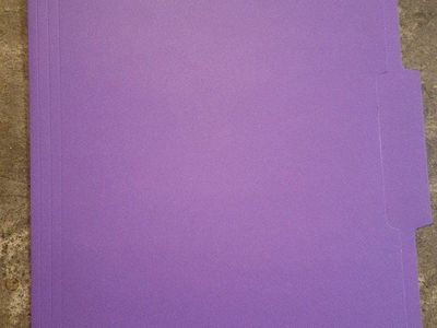 Purple folders with prongs
