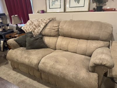 Beige Reclining Couch
