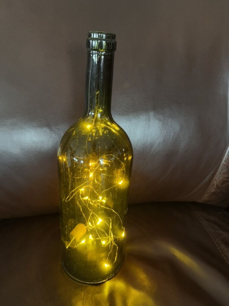 Large Light Up Wine bottle Battery Operated