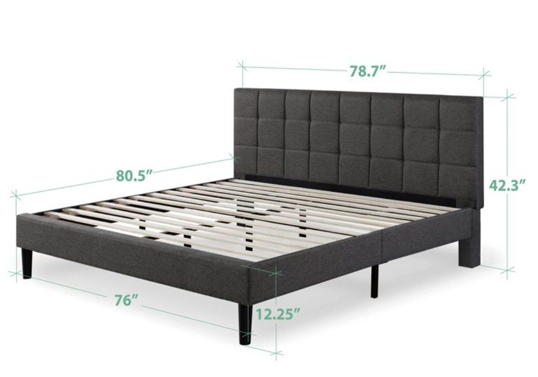 King bed frame + 12 inch King Mattress