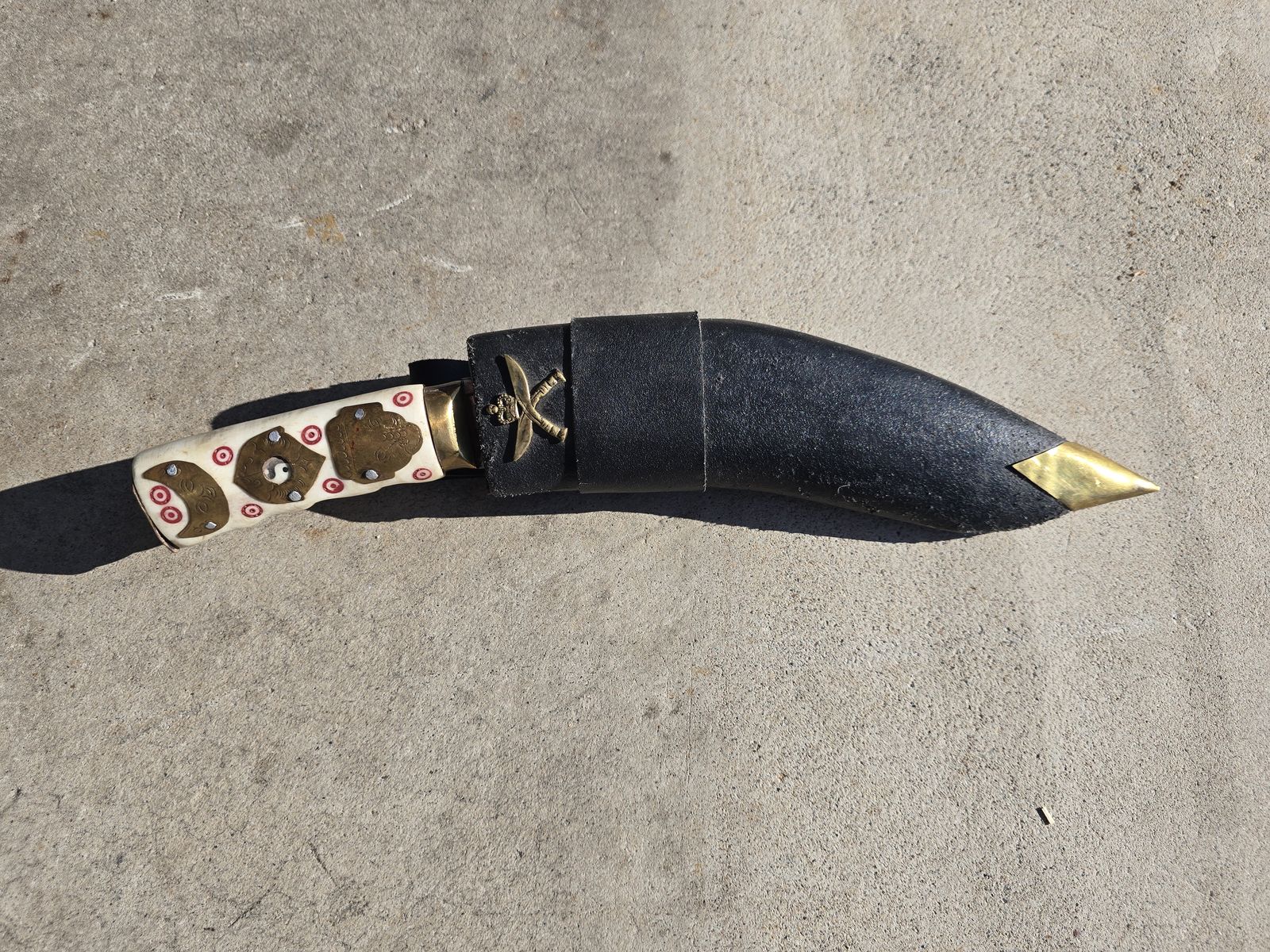 Nepalese Kukri Knife with Engravings