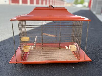 Bird cage, Vintage Mid Century Modern bird cage from the 1970s. For small birds or decoration MCM
