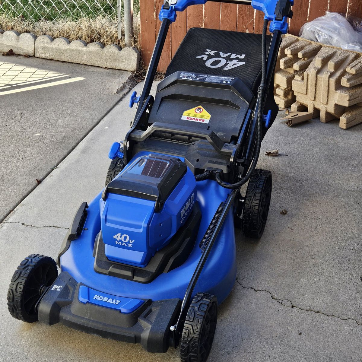Battery powered lawn mower