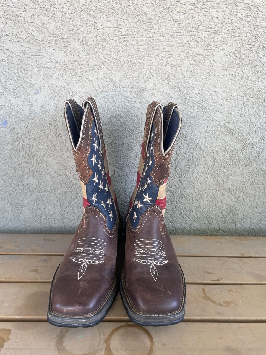 Lady Rebel American Flag Cowboy Boots size 6.5