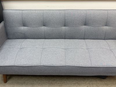 Modern Gray Futon Sofa Bed – 70.5” Wade Logan (Lightly Used)