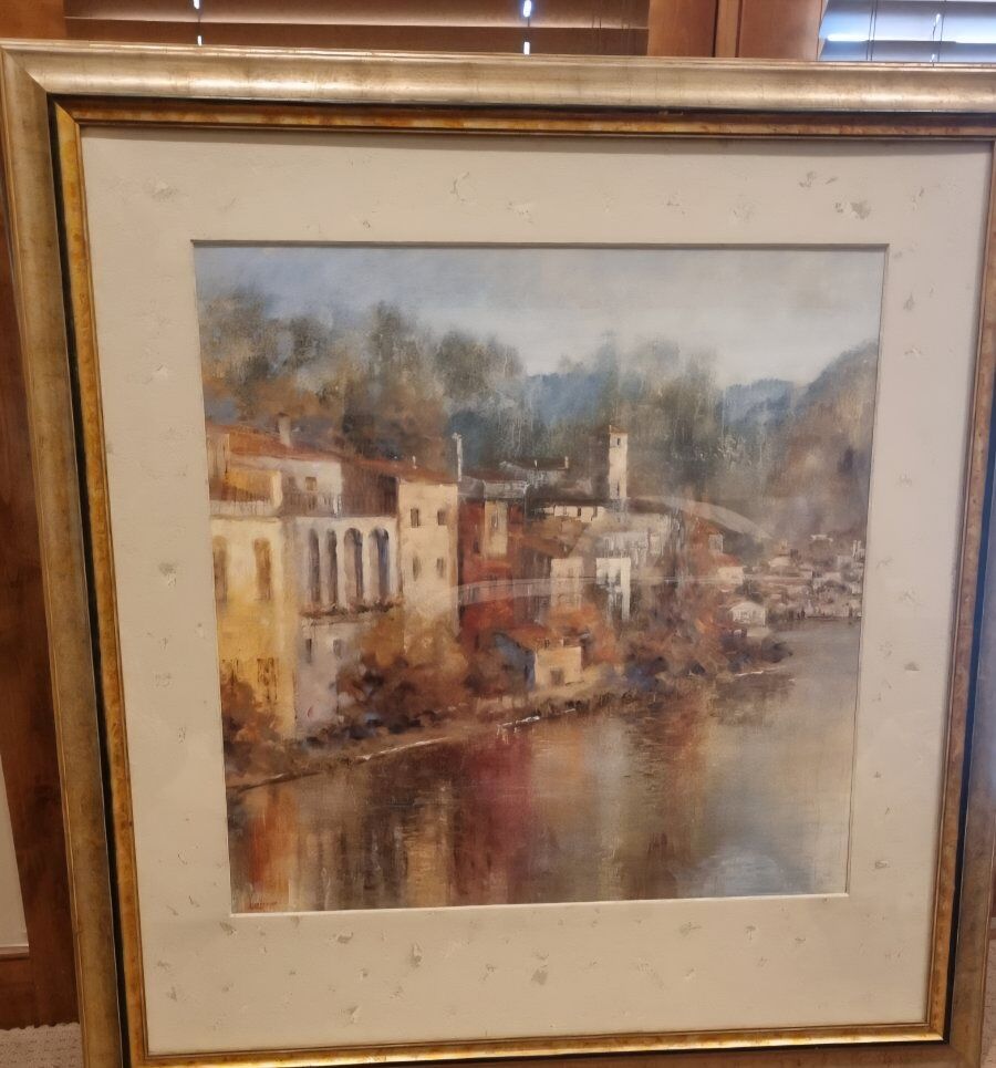 John-Richard Beautifully Framed Seaside village