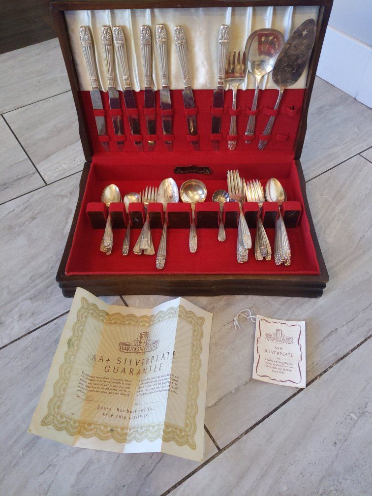 53 pc Sears Harmony House AA+ Silverplate