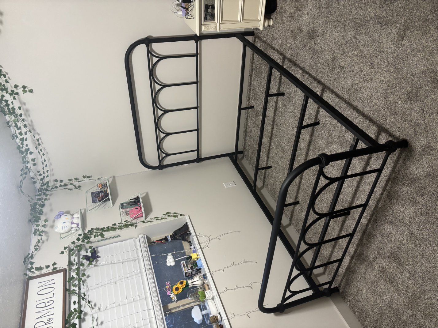 Full Size Black Iron Farmhouse Bed