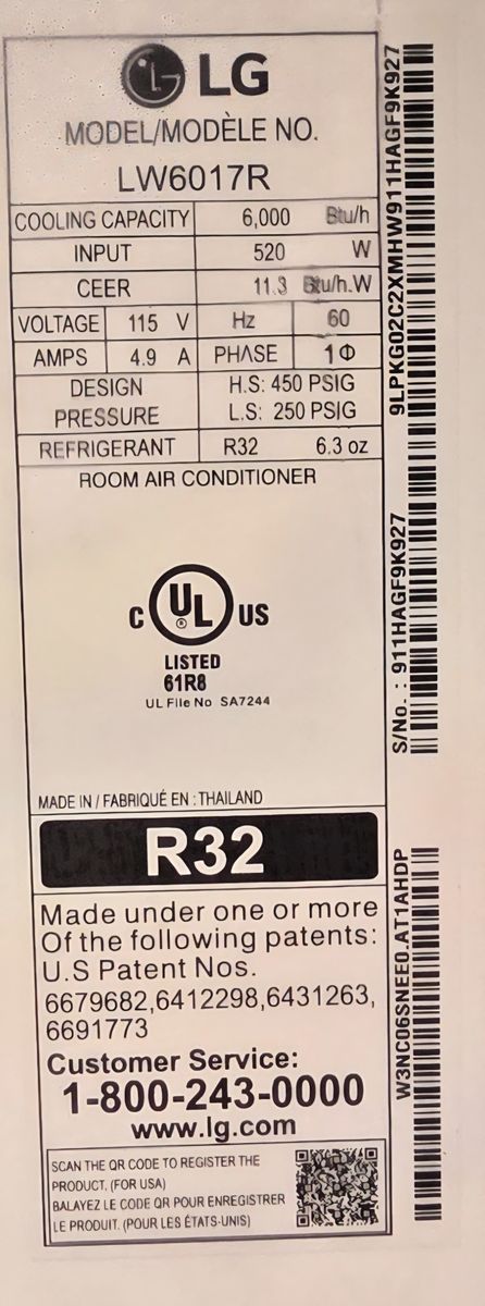 LG Air Conditioner (window unit)