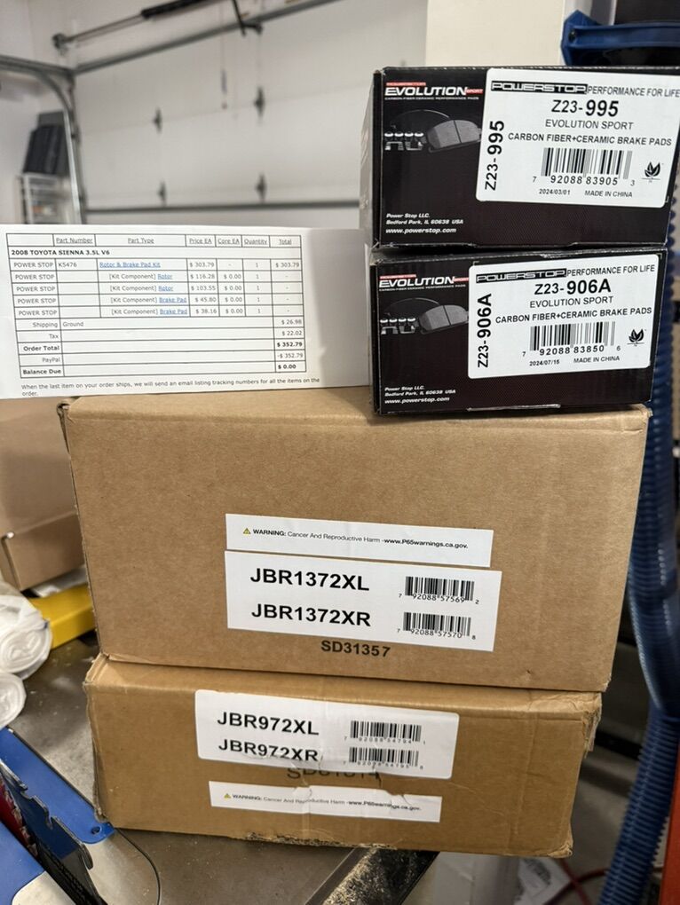 2004-2010 Toyota Sienna Brakes