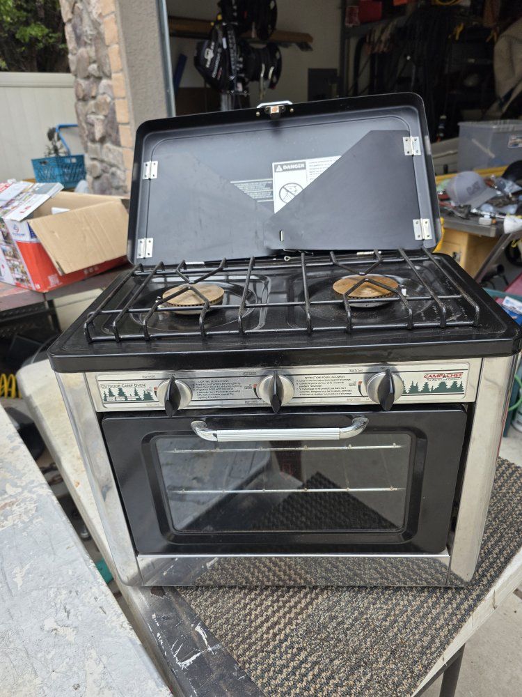Camp Chef Outdoor Camp Oven & Two-Burner Propane Stove - Portable Camping Cooker