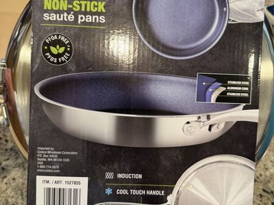 Granitestone Diamond Pro Tri-Ply Non-Stick Saute Pans 10" & 11.5" 2-Piece Set Stainless Steel