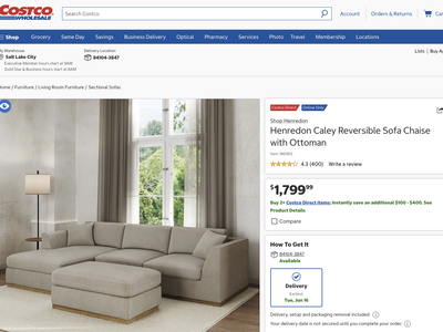 Henredon Caley Reversible Sofa Chaise with Ottoman