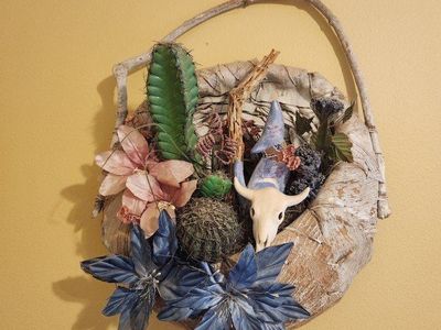 Southwestern Wall Decor Cactus Blue Green