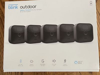 Blink Outdoor 5-Camera System - Battery-Powered, Weather Resistant, Day & Night HD, Alexa Compatible