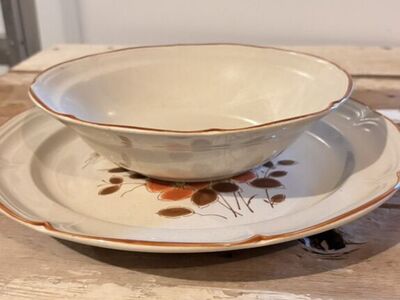 Vintage Bowl And Plate (1970s -1980s