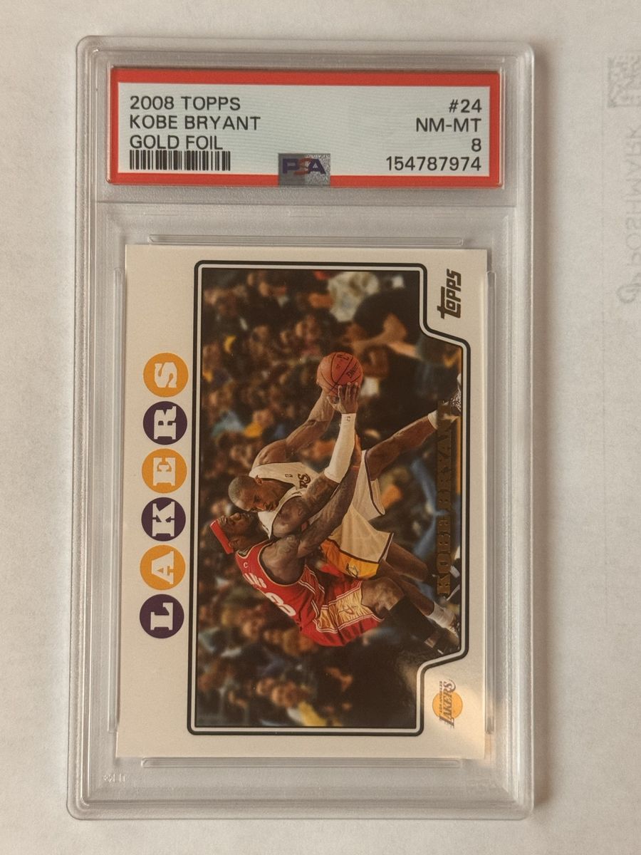 2008 Topps Kobe Bryant Gold Foil #24 PSA 8