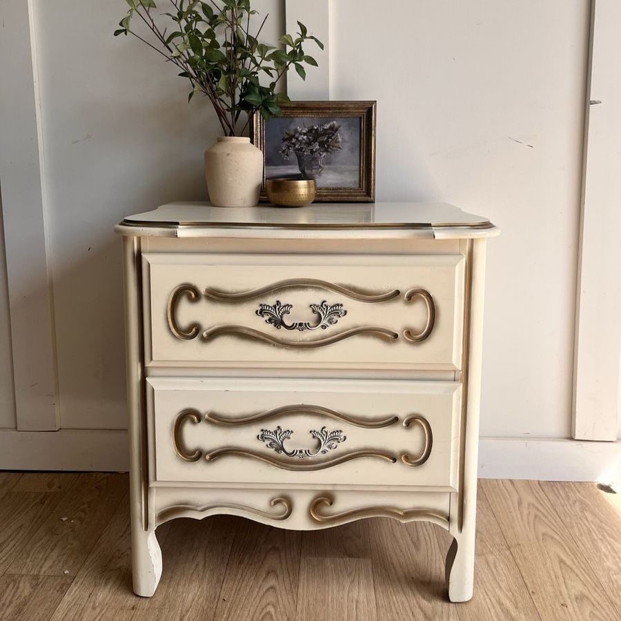 French Provincial Nightstand Sidetable