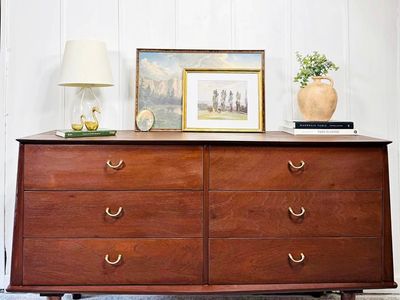 Vintage Albert Distinctive Modern Mid Century Modern 6 Drawer Dresser | Mid Century Modern Dresser