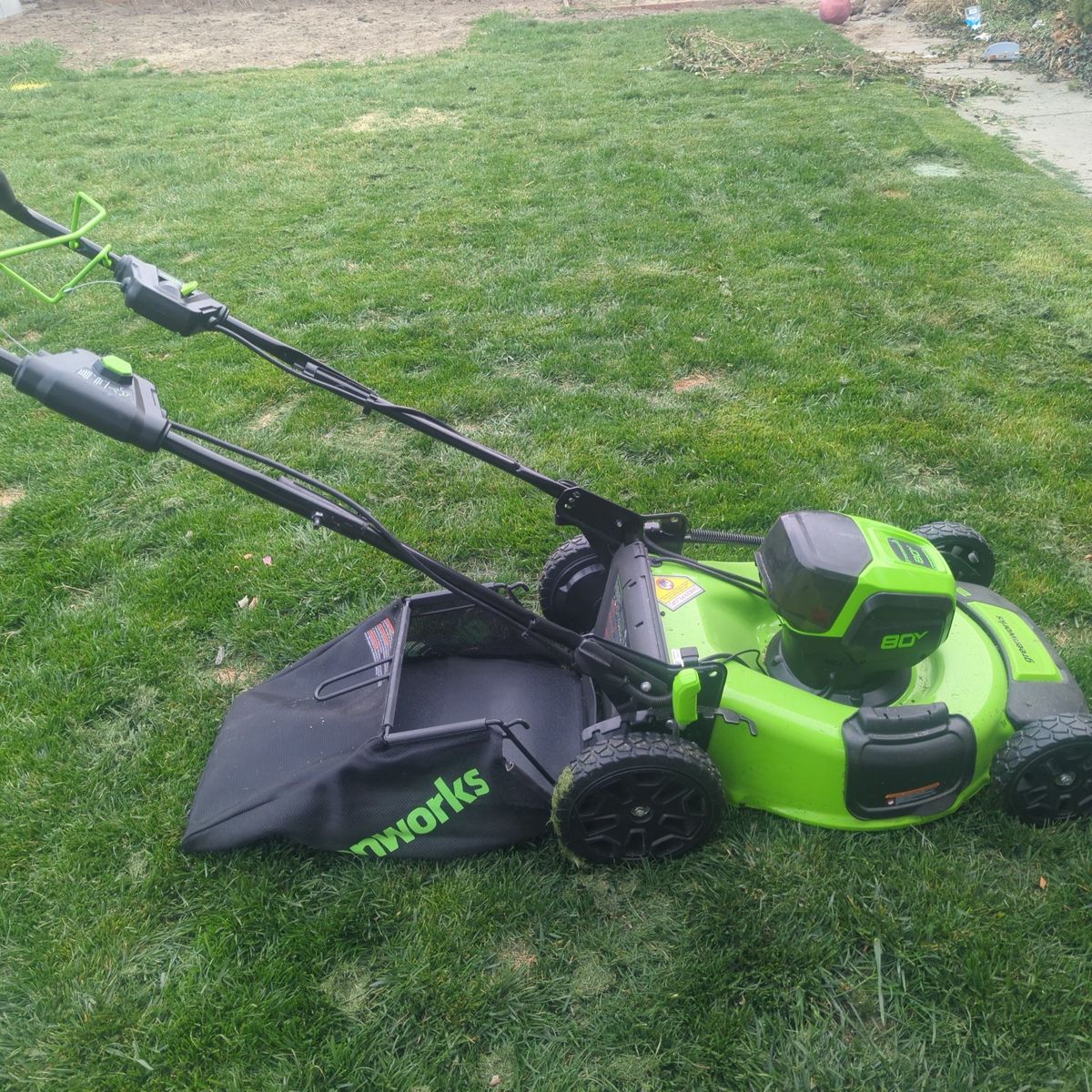 Green works push mower