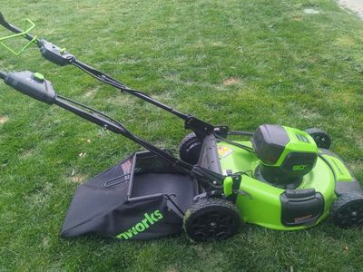 Green works push mower