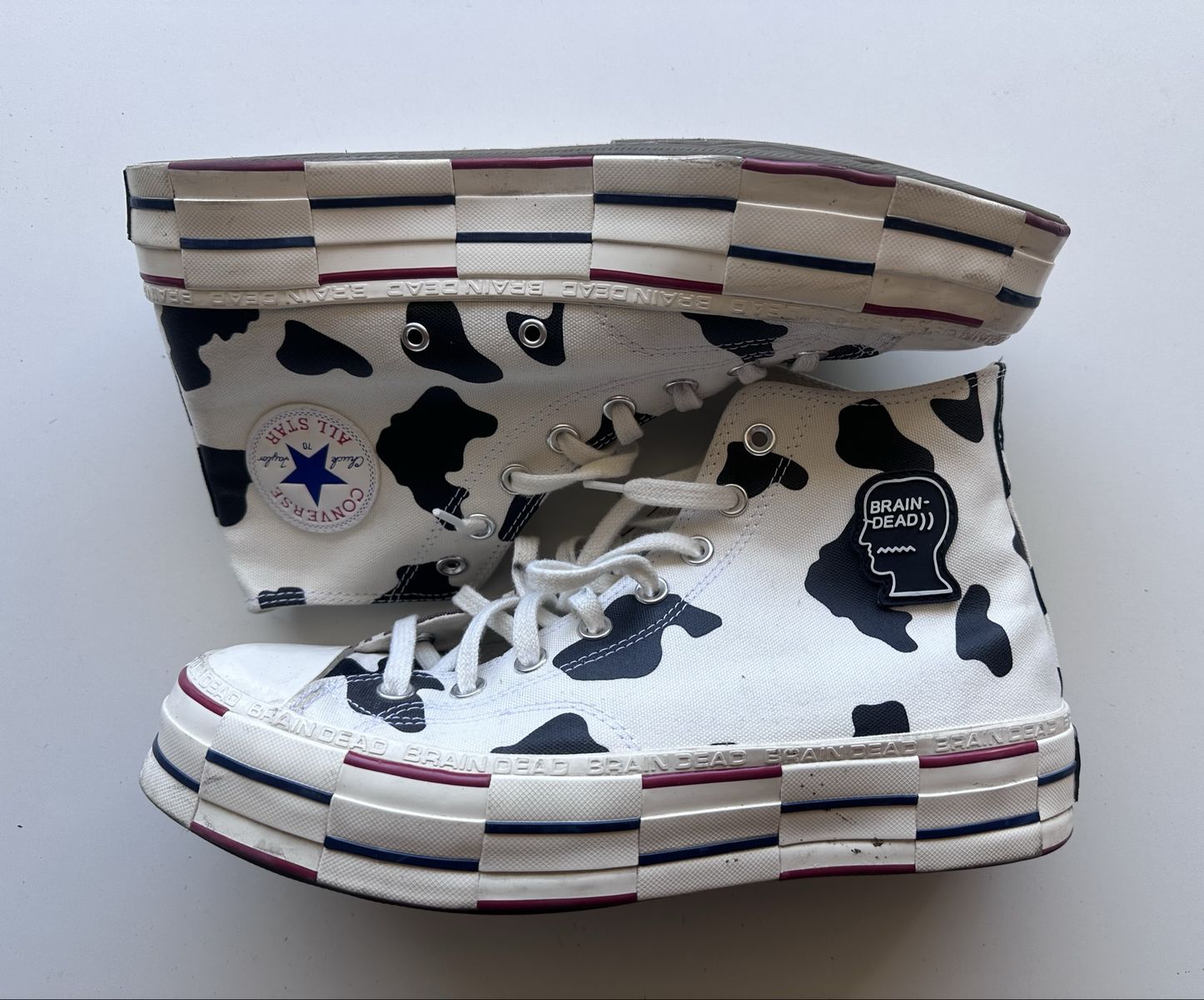 Converse x Brain Dead Chuck 70 Hi sneakers featuring an all-over cowhide print