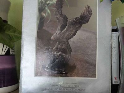 Always & Forever Bronze Finish Fishing Eagle Sculpture Collectible - 7.7" Wide, 12" High