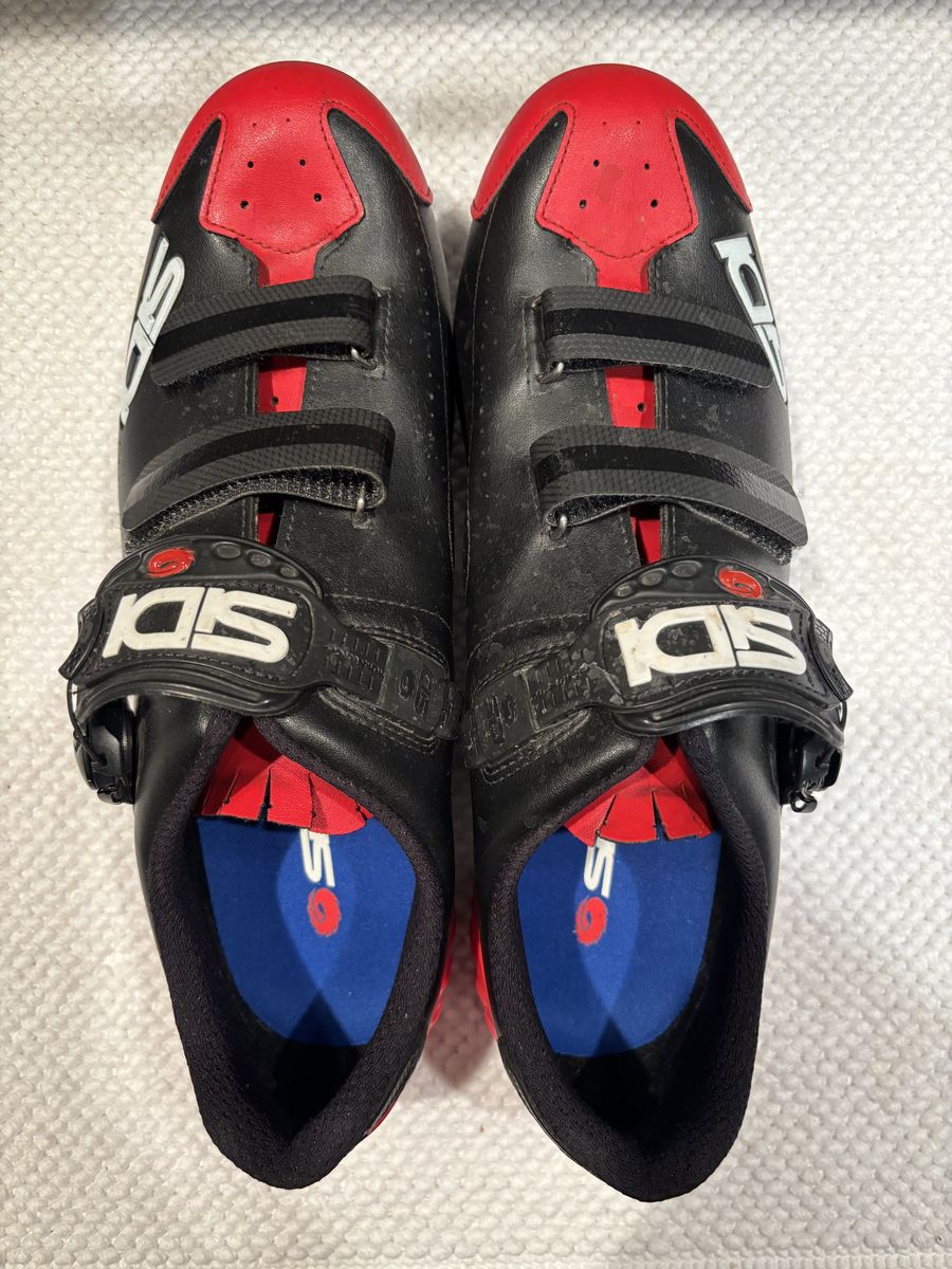 Sidi road cycling shoes, size 46, black/red