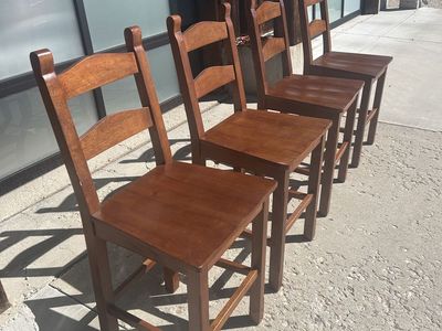 Wooden barstools