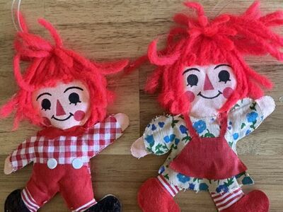 Collectible Raggedy Ann and Andy Ornaments