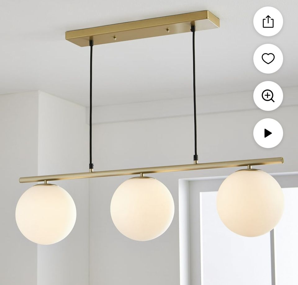 New Globe Pendant Island Light Gold