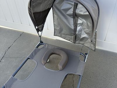 Beach Tanning Chair With Canopy Sun Shade & ETC