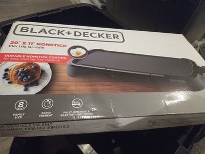 BLACK+DECKER 20"x11" Nonstick Electric Griddle - Family Size, Rapid Preheat