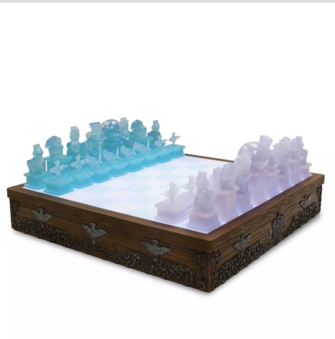 Disney Parks Haunted Mansion Light-Up Chess Game Set - Opaque, Blue, & Purple Pieces