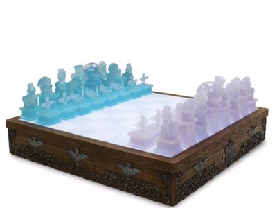 Disney Parks Haunted Mansion Light-Up Chess Game Set - Opaque, Blue, & Purple Pieces