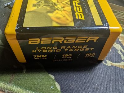 Berger 7MM 190Gr Hybrid Bullets