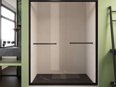 56 60 in. W x 72 in. H Framed Sliding Shower Door, 1/4 in. inch SGCC Tempered Glass