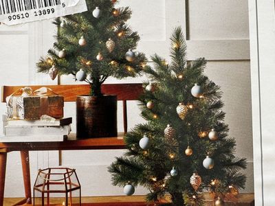 Christmas Tree Decor- 2 Small Lit Trees