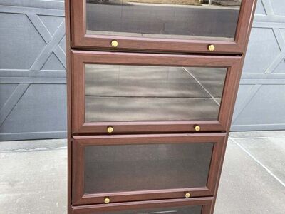 4 tier cherry wood barrister bookcase