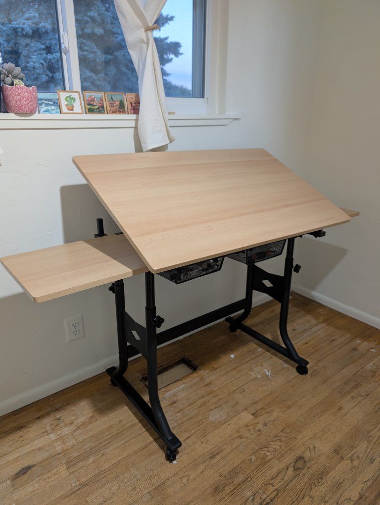 Alvin Artist Craftmaster X Drafting Table - Adjustable Height, Tilting Top, Wood Finish with drawer NEW in Box