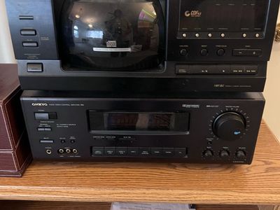 Onkyo receiver and pioneer 100 cd changer
