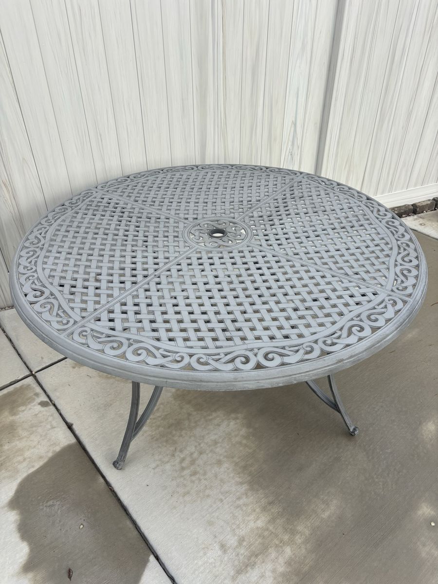 60" Round Wrought Iron Patio Table