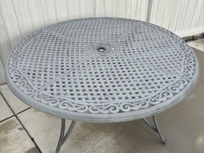 60" Round Wrought Iron Patio Table